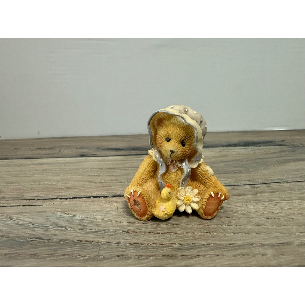 Cherished Teddies 1993 Priscilla Hillman Bear with Bonnet and Chick 916358